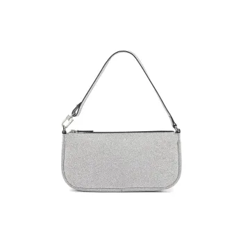 By Far Rachel Leather Handbag Shoulder Bag Women's Silver
