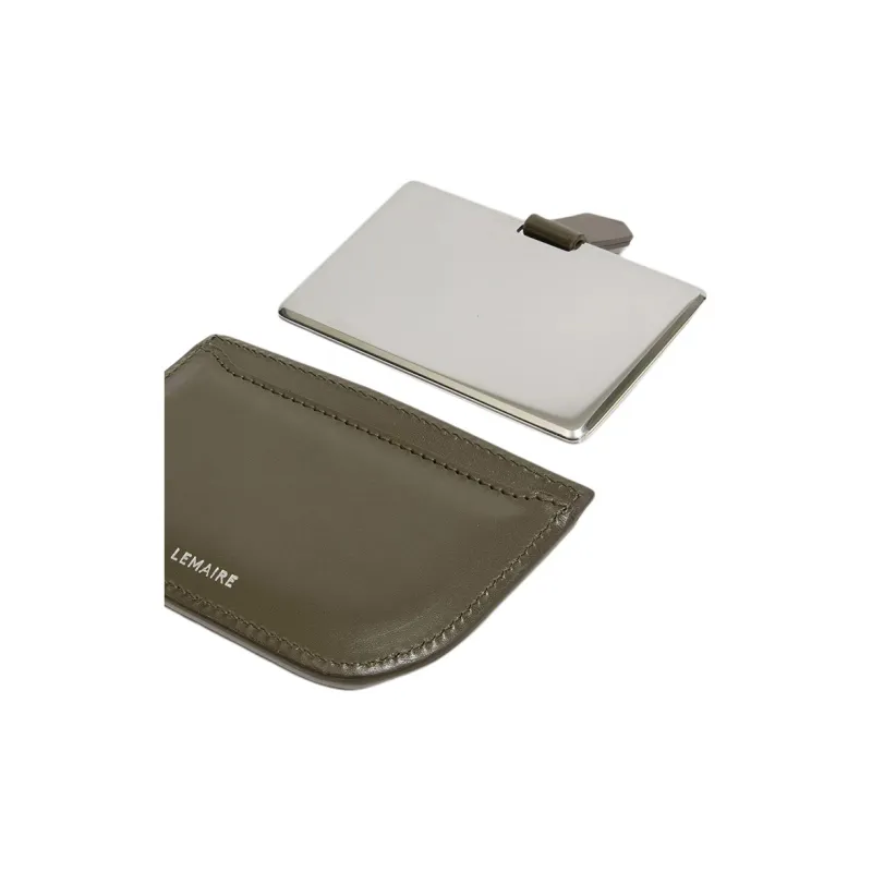 Lemaire Calfskin Card Holder Women's Khaki Green-2