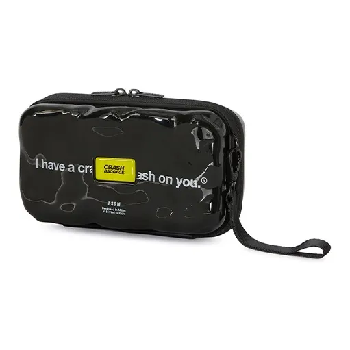 MSGM CrashBaggage Polycarbonate Camera Bag, Shoulder Bag, Crossbody Bag Medium Size Unisex Black-3