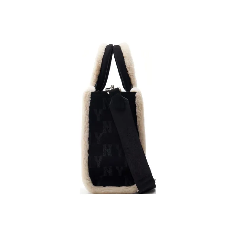 MLB Sherpa Polyester Tote Bag Shopping Bag Handbag Regular Unisex Black-2