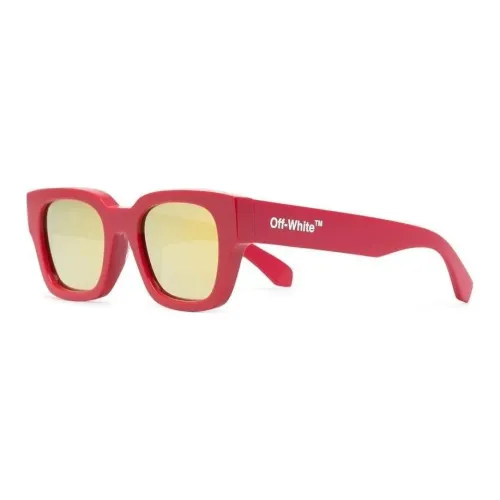 OFF WHITE Acetate Square Sunglasses Men's Red