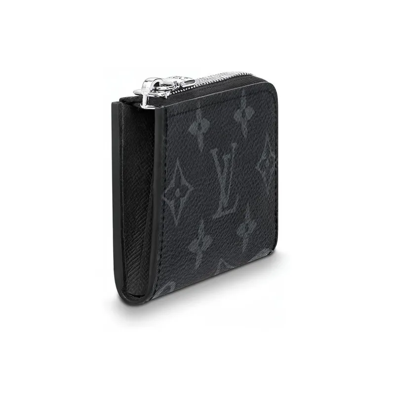 LOUIS VUITTON Coin Purse Monogram Eclipse Black Gray-1