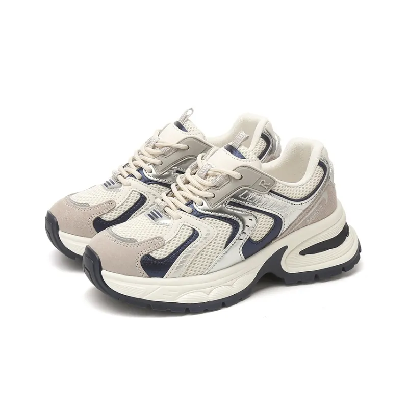 Jin Baichuan Breathable Lightweight Height Increasing Mid-Top Chunky Sneakers Women's-6