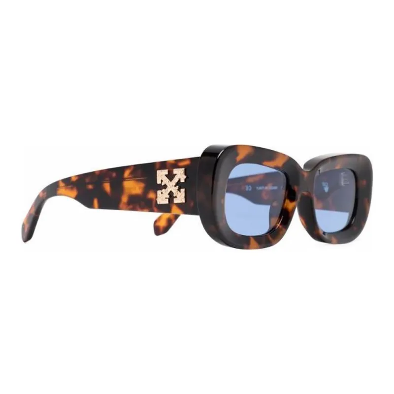 OFF WHITE Carrara Tortoiseshell Round Frame Sunglasses-2
