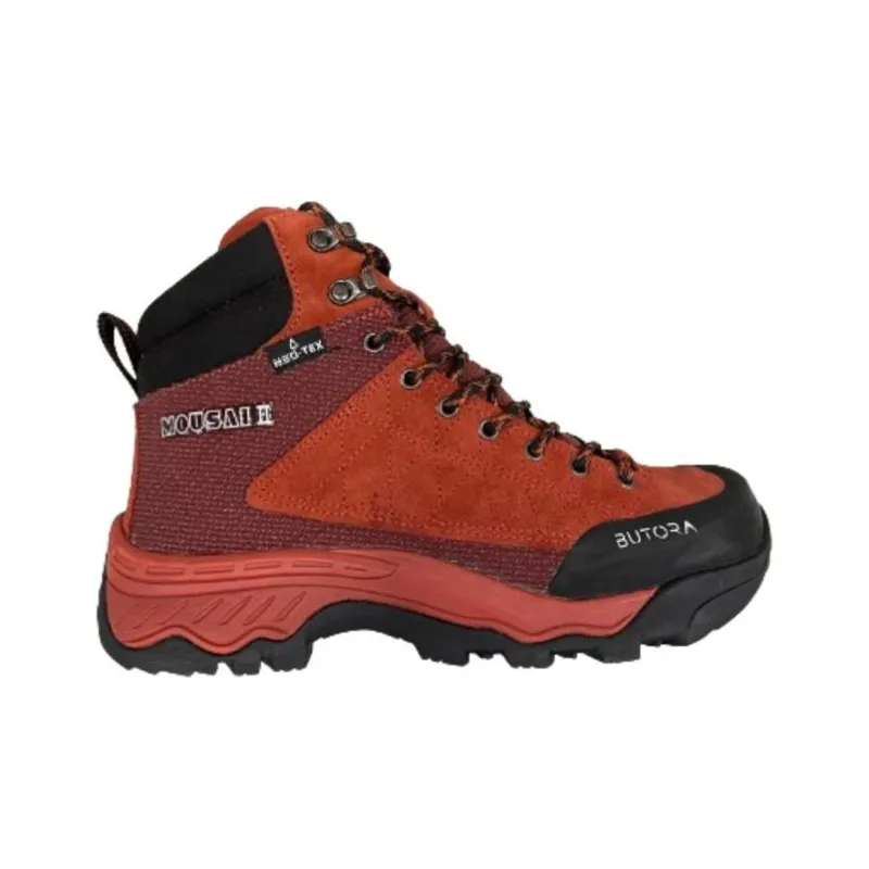 BUTORA Cushioning Anti-Slip And Wear-Resistant Coverage Lightweight High-Top Hiking Shoes Unisex Brown Red-1