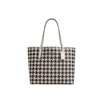 COACH City Coated Canvas With Leather Tote Bag Shopping Bag Handbag Shoulder Bag Large Size Women's Yellow & Black