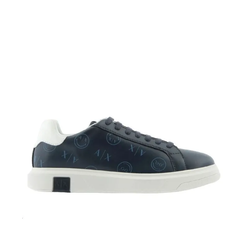SMILEYWORLD x ARMANI EXCHANGEAE Low-Top Stylish Skateboarding Shoes Men's Blue-1