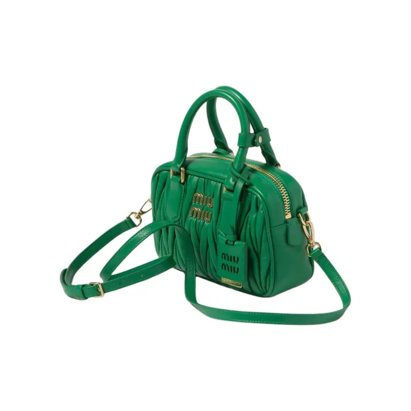 MIU MIU Matelassé Soft Sheep Leather Shoulder Bag, Crossbody Bag, Handbag Women's Mango-1