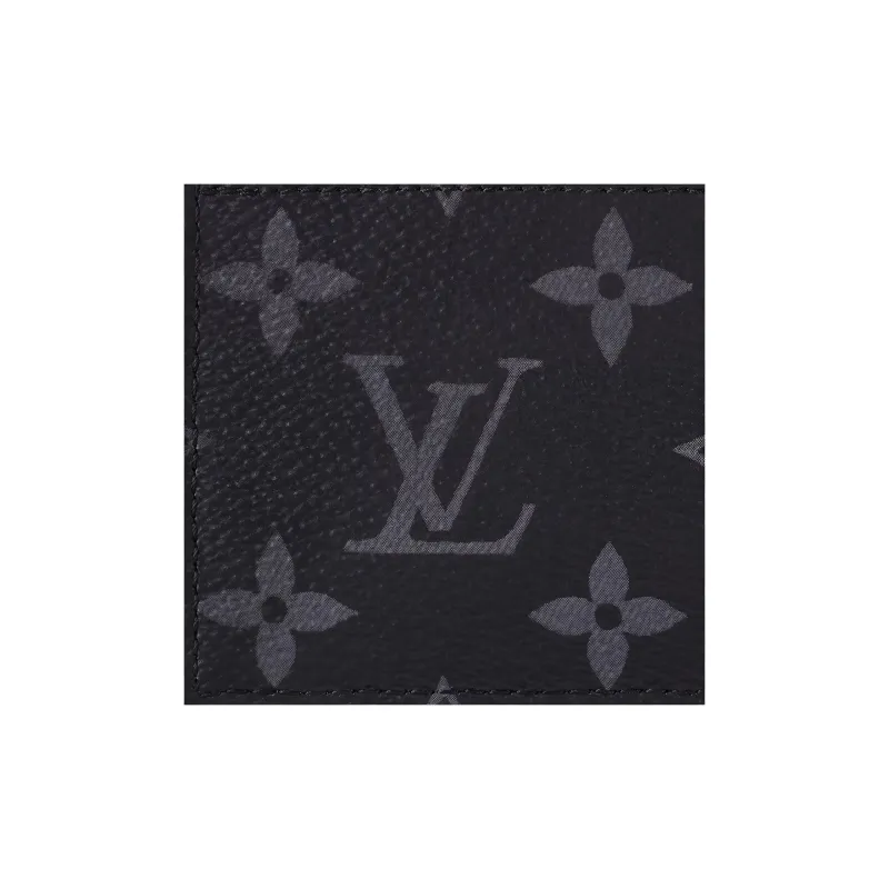 LOUIS VUITTON Coin Card Holder Monogram Eclipse Reverse Gray-5