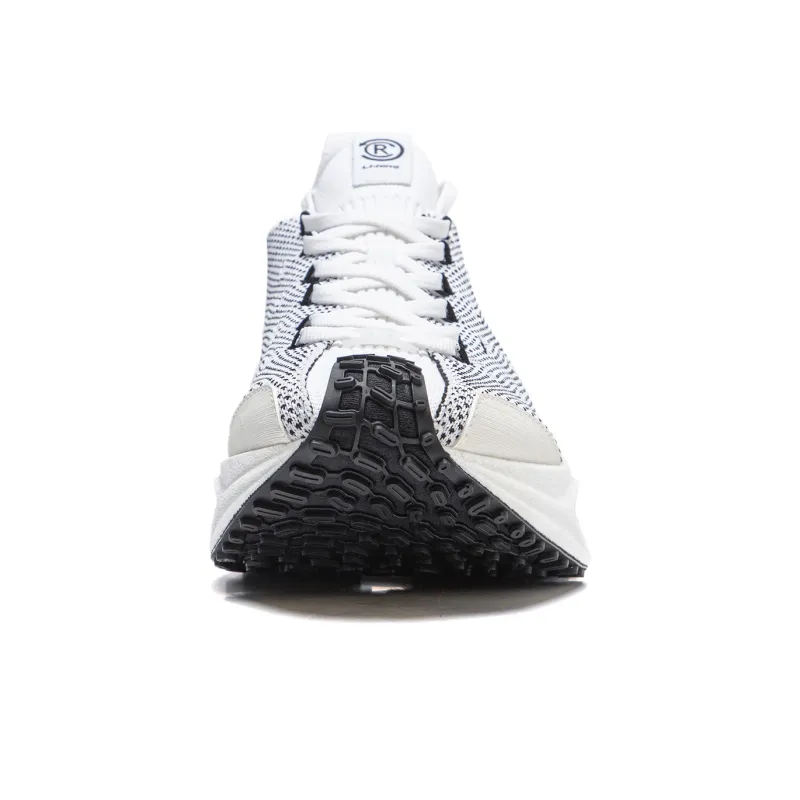 LiNing Cushioning Wear Resistant Low Top Running Shoes Unisex White Black-3