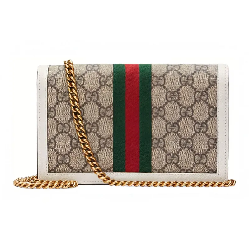 GUCCI Queen Margaret Canvas With Leather Canvas Bag Shoulder Bag Crossbody Bag Mini Women's Ebony/White-2