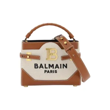 BALMAIN B Buzz 22 Canvas Top Handle Bag