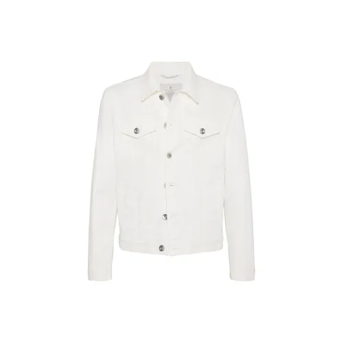 Brunello Cucinelli Denim Jackets Men White