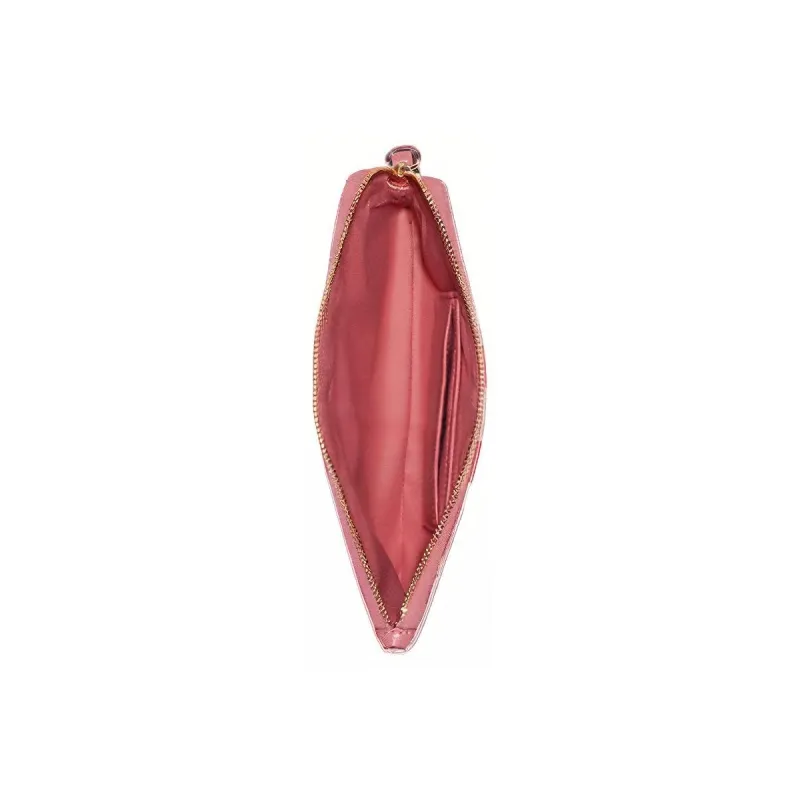COACH Dempsey Leather, Textile Wallet Coin Purse Trumpets Women's Gold/Toffee Candy-1