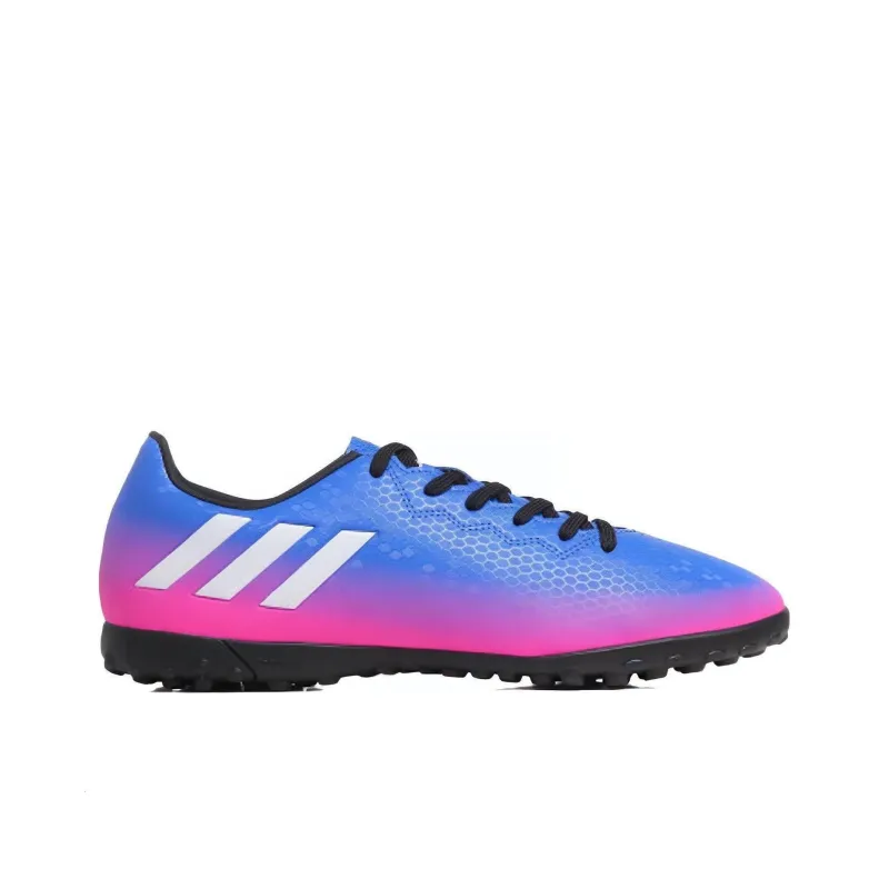 Adidas TF Rubber Broken Studs Wear-Resistant Slip-Resistant Soccer Shoes Men's Blue Pink-1