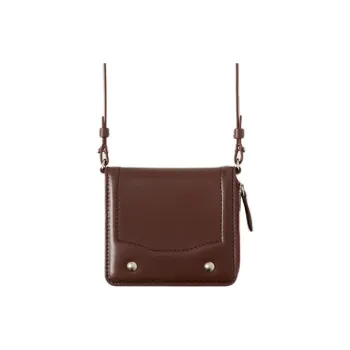 Lemaire Cow Leather Shoulder Bag Crossbody Bag Wallet Women's Chocolate