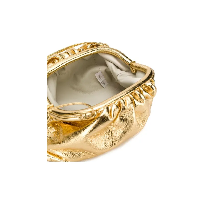 Bottega Veneta POUCH Cloud Bag Leather Shoulder Bag, Crossbody Bag, Clutch Mini Women's Gold-2