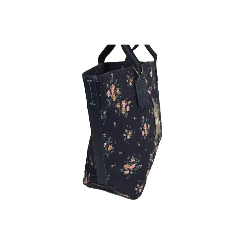 COACH Disney Sump Bunny Collaboration Eco Friendly Material Canvas Tote Bag Shopping Bag Shoulder Bags Women's Black-6