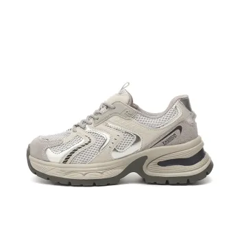 Jin Baichuan Breathable Lightweight Height Increasing Mid Top Chunky Sneakers Women's