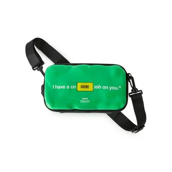 MSGM Crash Baggage Polycarbonate Crossbody Bag Mini Unisex Green