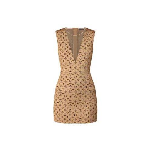 LOUIS VUITTON Sleeveless Dresses Women's Brown