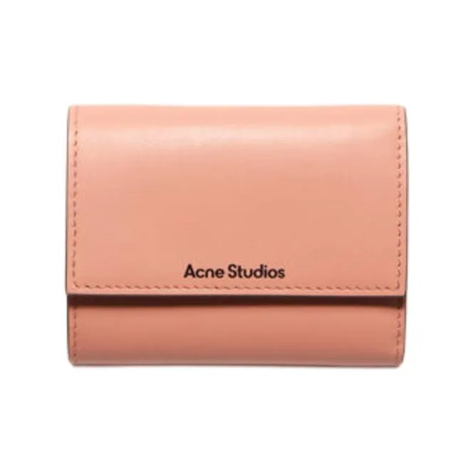 Acne Studios Calfskin Wallet Women's Pink Salmon-0