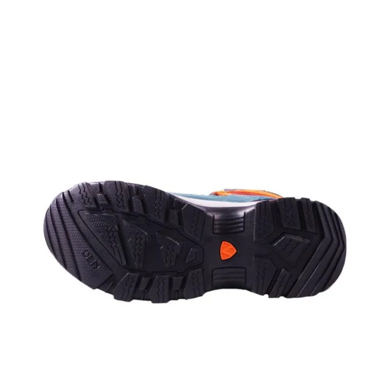 BUTORA Cushioning Wear-Resistant High-Top Trekking Shoes Unisex Orange Blue-3