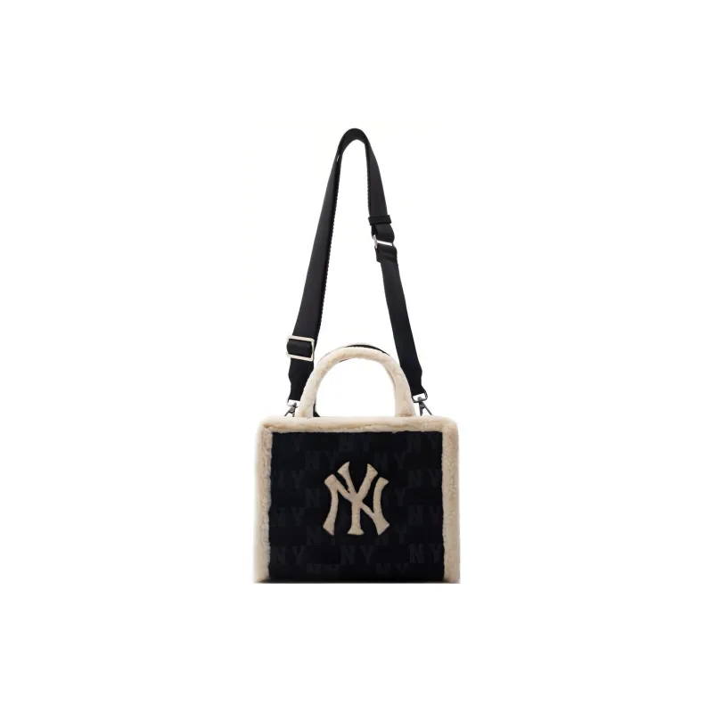 MLB Sherpa Polyester Tote Bag Shopping Bag Handbag Regular Unisex Black-4