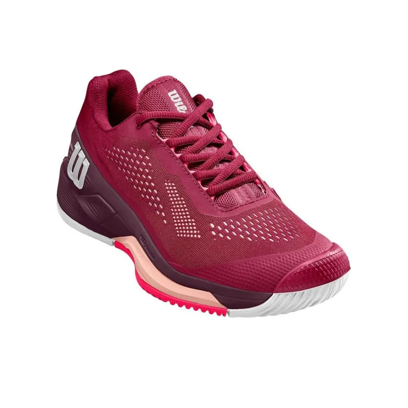 Wilson Rush Pro 4.0 Low Top Tennis Shoes Women's Red-2