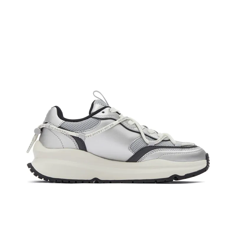 MLB Chunky Runner Wear Resistant Low Top Chunky Sneakers Unisex Silver-1