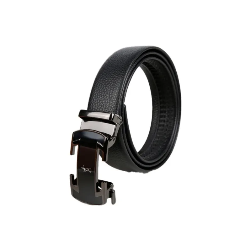 Wit Automatic Buckle Business Cow Leather Belts Men's 3.5cm-0