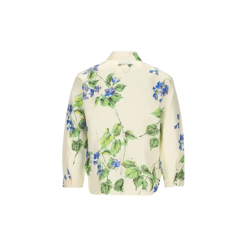 PRADA Floral Printed Button Up Shirt-1