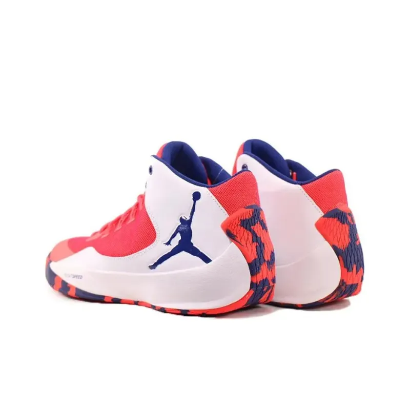 Jordan Rising High 2 Infra Red/Deep Royal Blue-2