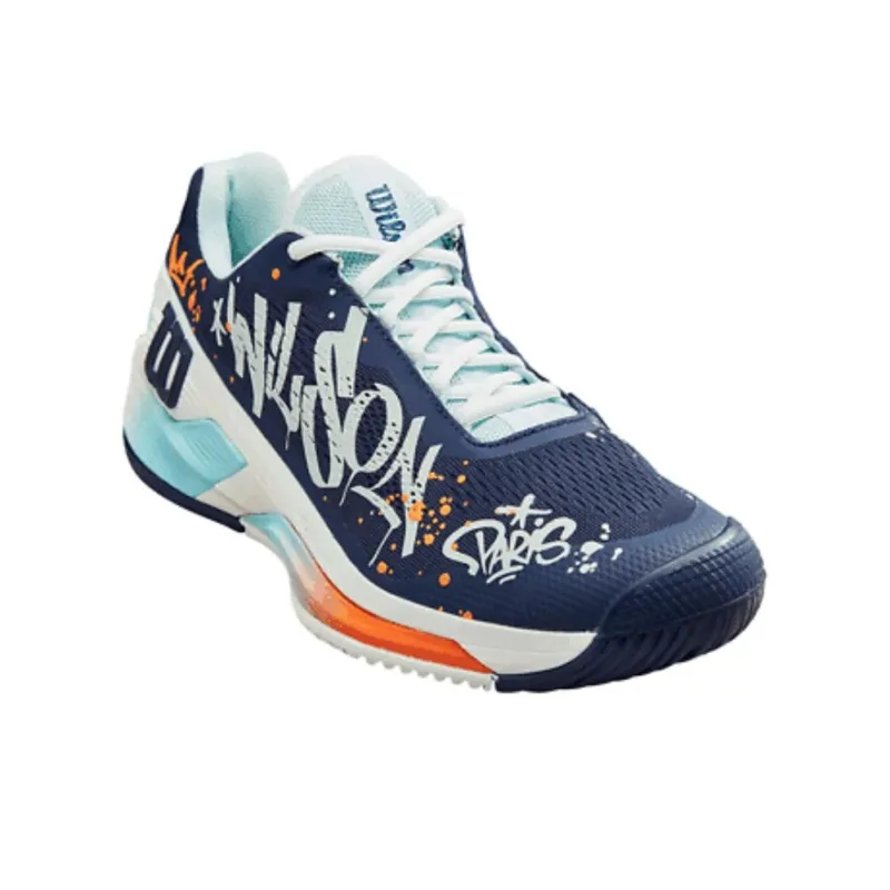 HOPE x Wilson Rush Pro Abrasion Resistant Low Top Tennis Shoes Unisex White Blue-2