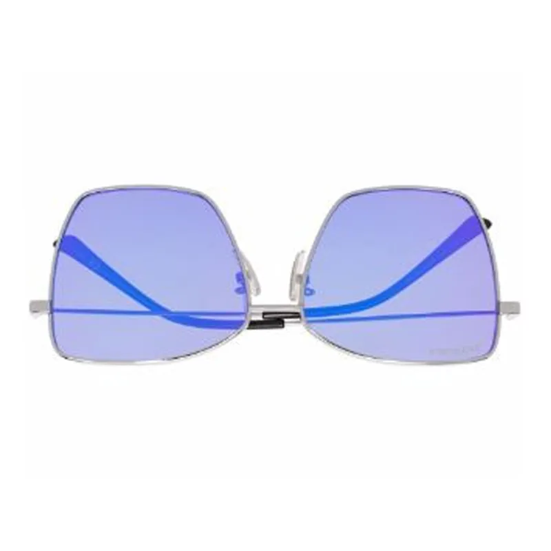 Balenciaga Metal Irregular Shape Sunglasses Unisex Silver-2