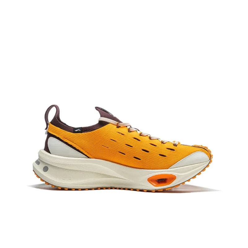 LiNing Cushioning Wear Resistant Low Top Running Shoes Unisex Orange Umber-1