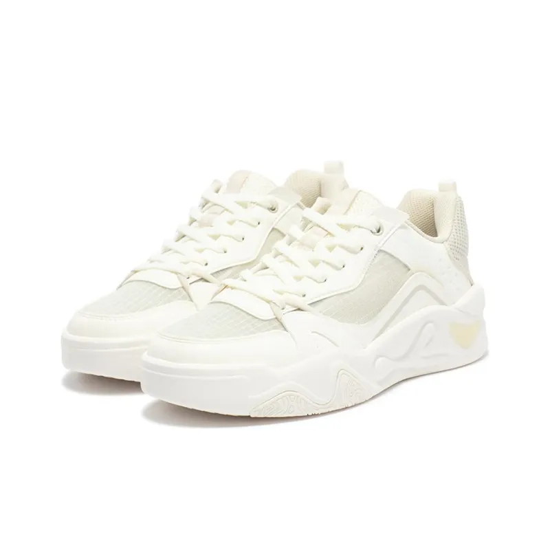 361° Cushioning Anti Slip And Wear Resistant Low Top Casual Shoes Women's Beige Yellow-1