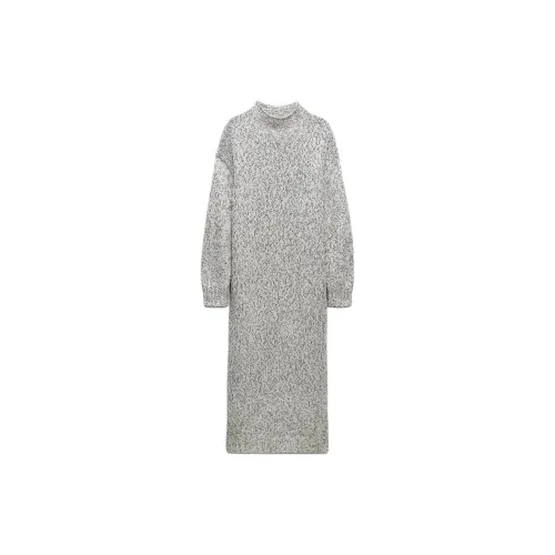 ZARA Long-Sleeved Dresses Women's Black/White