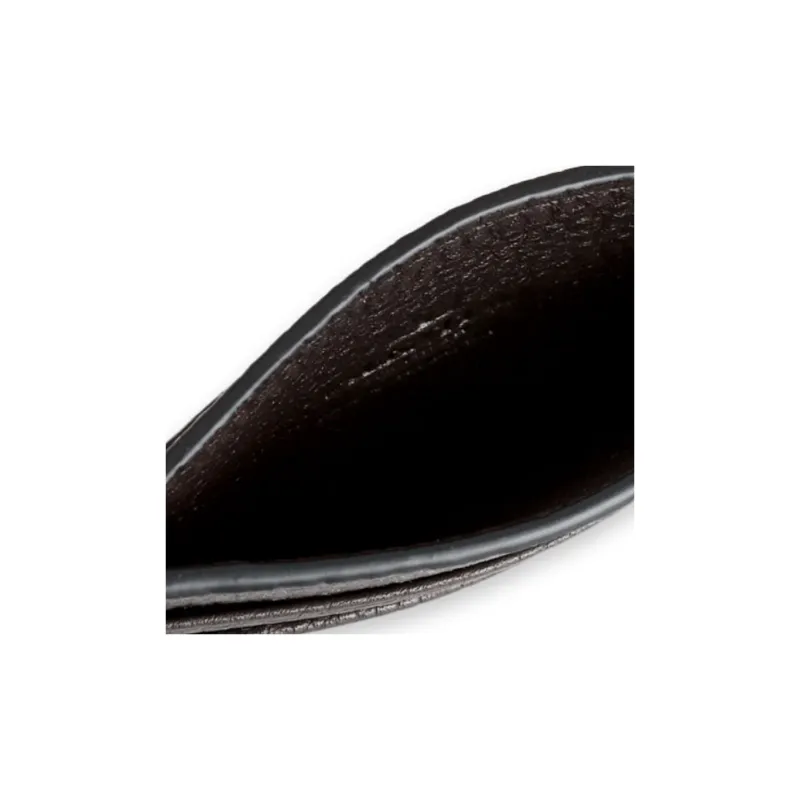 Valentino Cow Leather Card Holder Men's Dark Brown-4