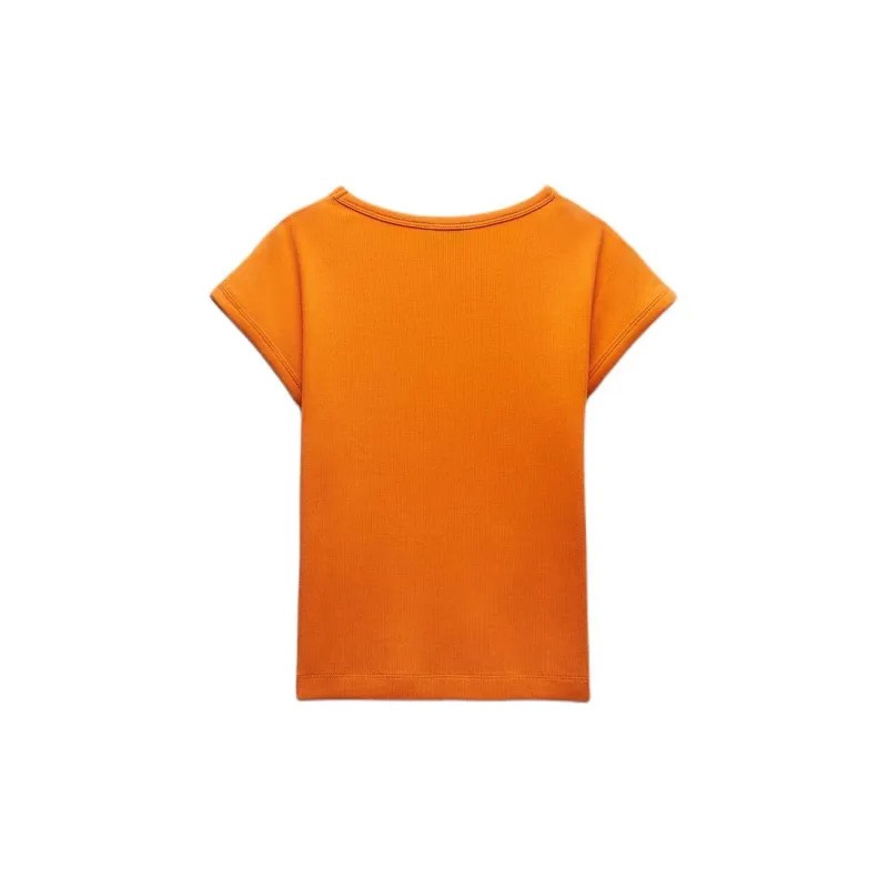 ZARA T-Shirts Women's Orange-1