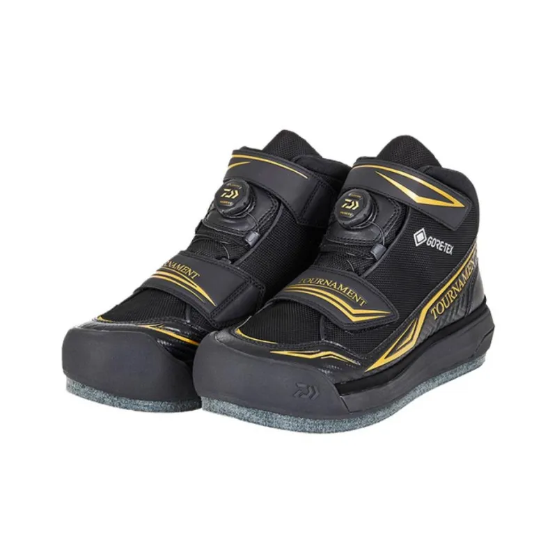 DAIWA Cushioned Slip-Resistant Low-Top Trekking Shoes Men's Black Gold-2