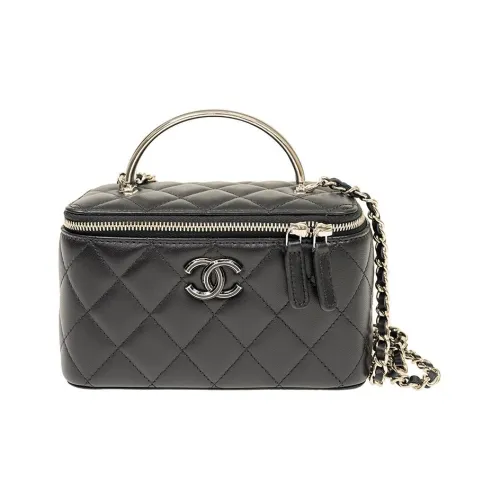 CHANEL Lambskin Handheld Shoulder Bag Crossbody Bag Handbag Women's Black