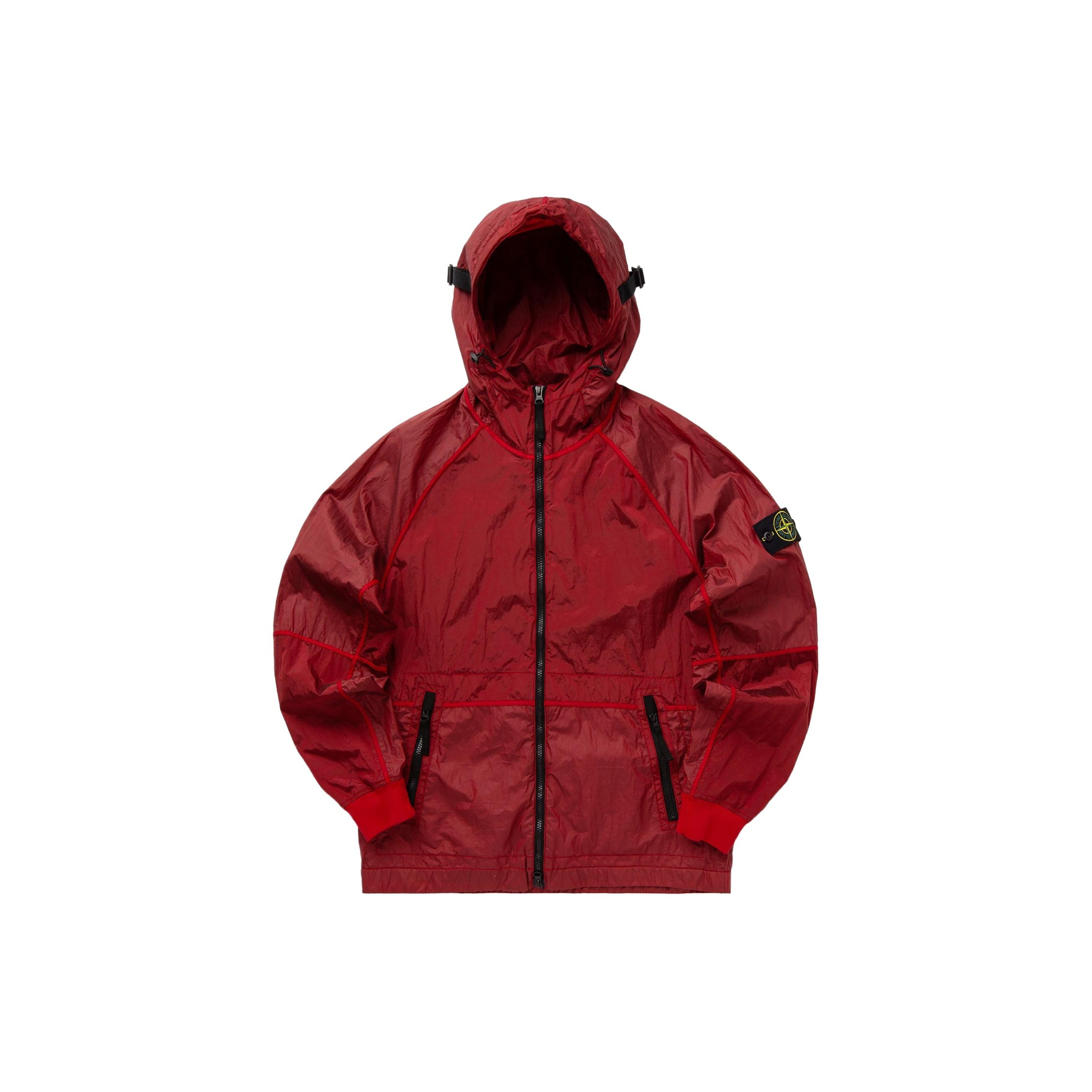 Red stone island windbreaker hotsell
