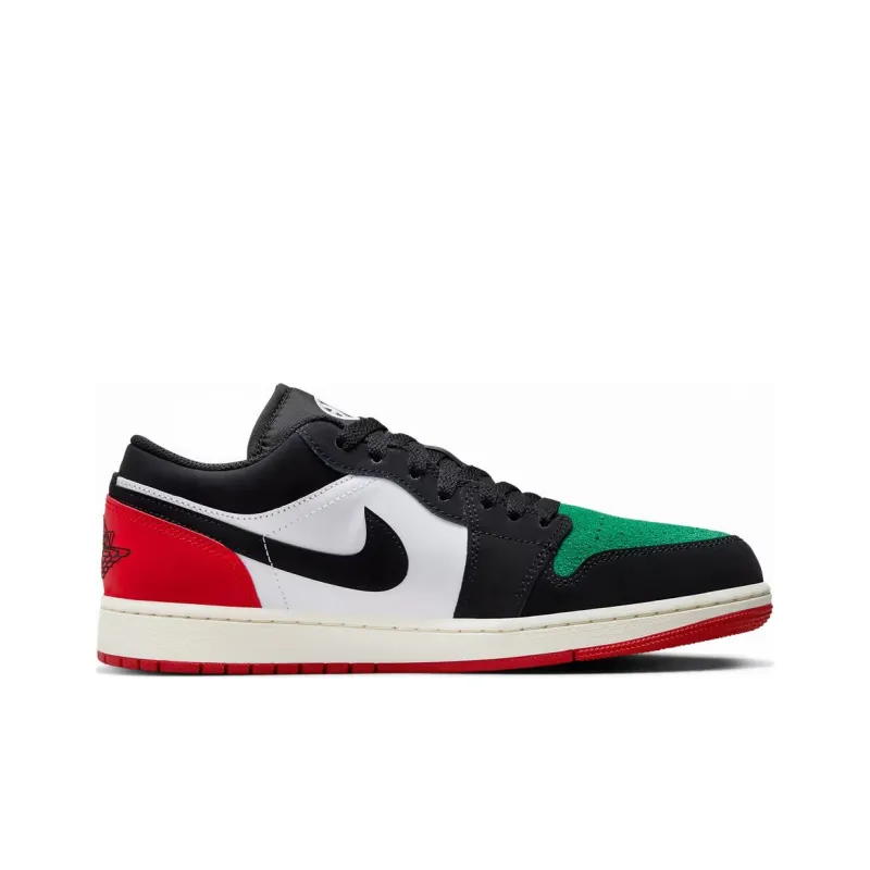 JORDAN Air JORDAN 1 Vintage Basketball Shoes Men Low Top Black White Red-1