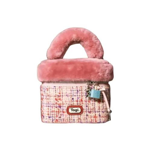 Tagi. Nylon Shoulder Bag, Crossbody Bag, Handbag Medium Size Women's Woven Berry