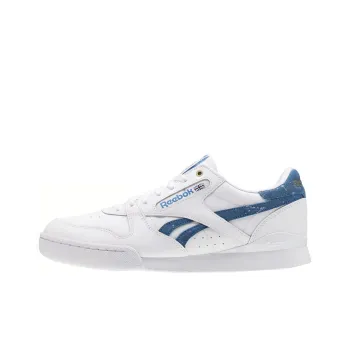 Reebok Phase 1 Pro Coverage Slip Resistant Cushioning Low Top Skateboard Shoes Men's White Blue