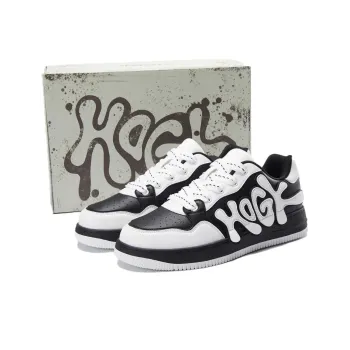 HOGK Anti-Slip And Wear-Resistant Height Increasing Skateboard Shoes Unisex Oreo
