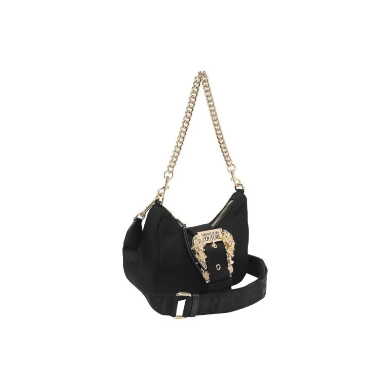 VERSACE JEANS COUTURE Recycled Nylon With Polyurethane Coating Portable Crossbody Bag Shoulder Bag Women's Black-1