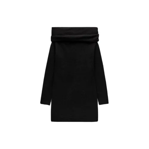 ZARA Long-Sleeved Dresses Women's Black