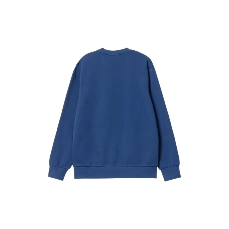 Carhartt WIP Script Embroidery Sweatshirt Men's Blue-1